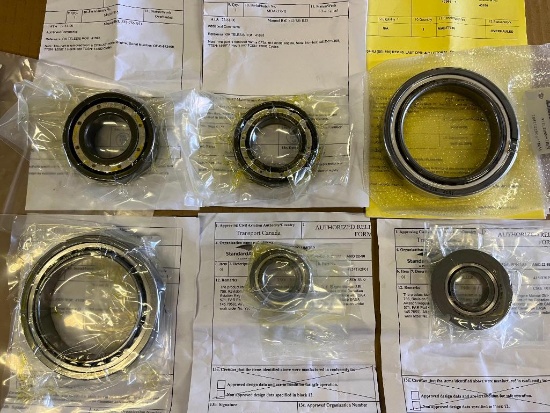 CF34 BEARINGS (2) 5042T11P01, (1) 4154T91P01, (1) 4154T92P01, (1) 5071T22P01, (1) 4017T06P03