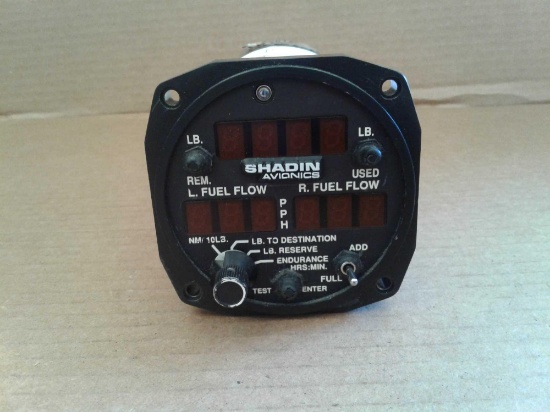 SHADIN FUEL FLOW INDICATOR 910536P, AS REMOVED