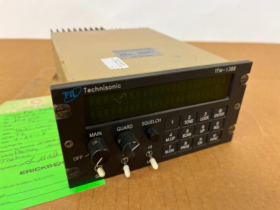 TECHNISONIC TFM-138B VHF/FM TRANSCEIVER 921012-1