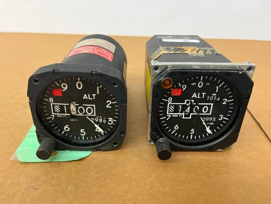 KOLLSMAN ALTIMETERS (1) B4515210406 (NEEDS REPAIR), (1) 43932-905 (NO PPW)