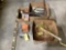 LOT OF LIGHTS, WIRE STRIPPERS, EXTENSION CORDS & MISC