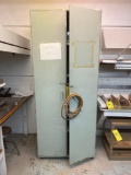 2 DOOR CABINET, SHOP BENCH & VICE(DOES NOT INCLUDE INVENTORY)