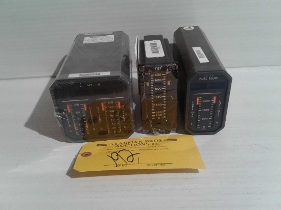 CITATION ENGINE INDICATOR 9912399-5, FUEL GAUGE 9912399-6 & GULFSTREAM TGT INDICATOR 418-101-001
