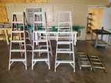 6 FT FIBERGLASS & ALUMINUM STEP LADDERS AND EXTENSION LADDER
