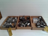 BOXES OF TEMP GAUGES, HOBBS METERS & CLOCKS