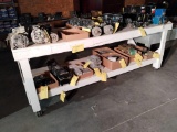 ROLL-AROUND WOOD SHOP BENCH WITH OUTLETS 96