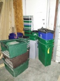 LOT OF TRASH CANS
