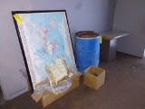 MAP, MODEL BOAT, TABLE AND MISC. PICKUP ONLY