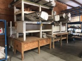 WOODEN SHOP BENCH 4X8 SOME WITH VISES (PICKUP ONLY)