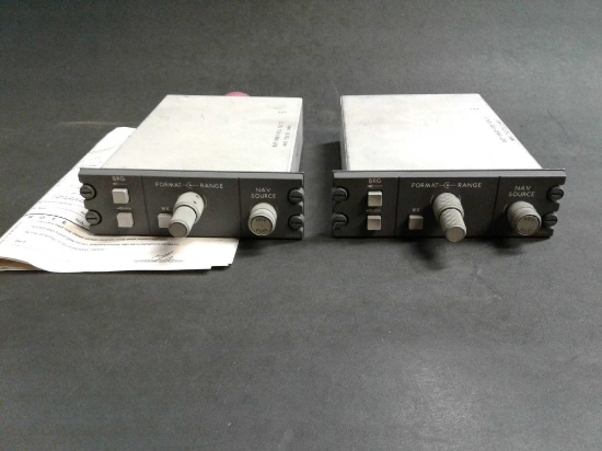 COLLINS DCP-4000 DISPLAY CONTROL PANELS 622-9812-104 (1 TESTED/MODIFIED & 1 UKNOWN/APPEARS NEW) S/N