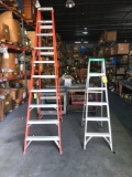 10' LOUISVILLE FIBERGLASS STEP LADDER & 6' WERNER ALUMINUM STEP LADDER LOCAL PICK UP ONLY