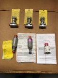 (6 PIECES) WATER QTY GAUGE PN 2094-0011, S/N 2139 (REPAIRED), (2) PRESSURE SWITCHES, PN 1225P6-1 S/N