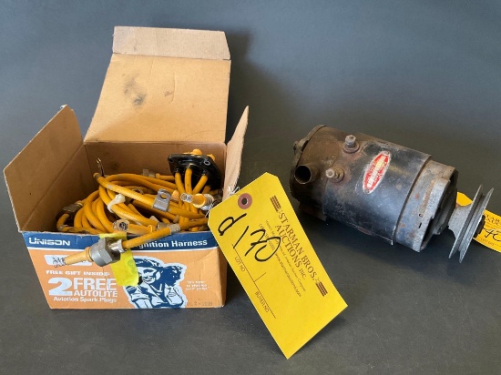 (LOT) 12 VOLT GENERATOR & BENDIX MAG HARNESS (USED)