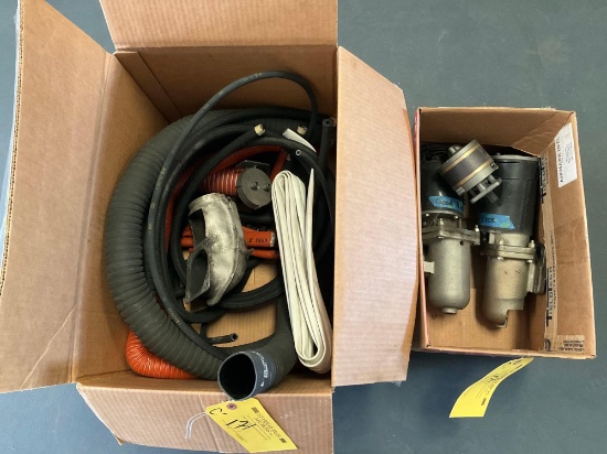 LOT OF STARTERS, VAC PUMP & HOSE