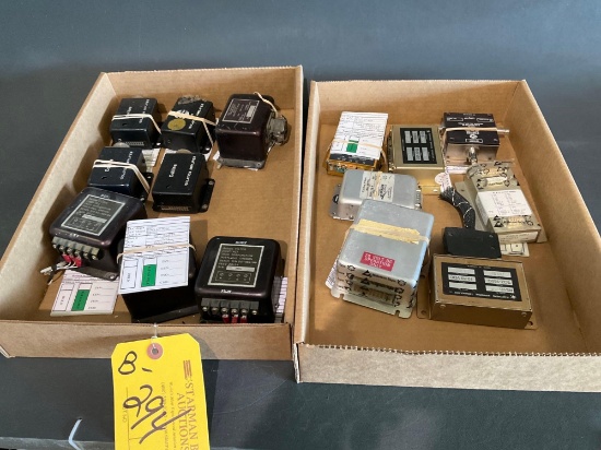 BOXES OF BEECH & COLLINS AUDIO FILTERS & AVIONICS INV.