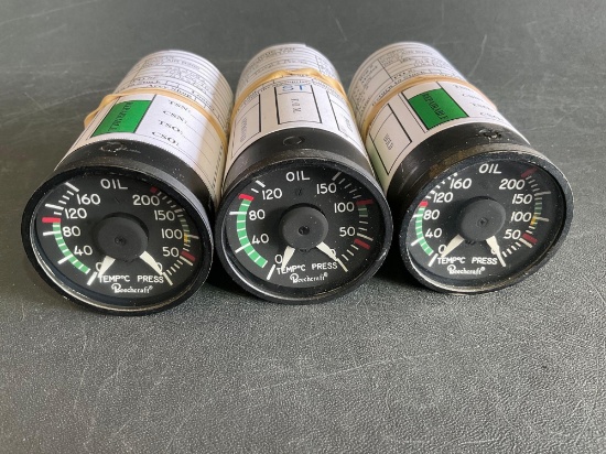 BEECHCRAFT OIL PRESSURE/TEMP INDICATORS 522082 ALT # 100-384117-3, 101-384122-5 (ALL A/R)