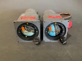 (LOT) JET VG-301G VERTICAL GYRO INDICATORS 5-4000-07 (1 HAS TAMPER SEAL REMOVED & 1 HAS CUT WIRES)