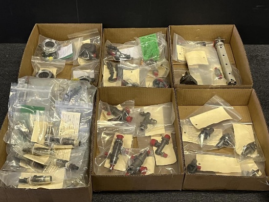 CF34 BOXES OF ACCELEROMETERS, IGNITORS, VALVES, & MISC [35 LINE ITEMS]