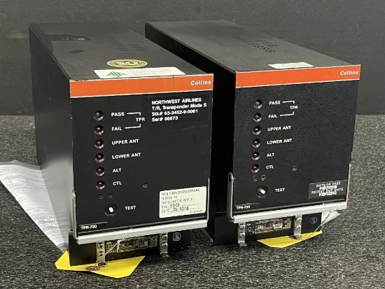 COLLINS TPR-720 TRANSPONDERS (1) 622-7878-201, (1) 622-7878-301 (REPAIRED)