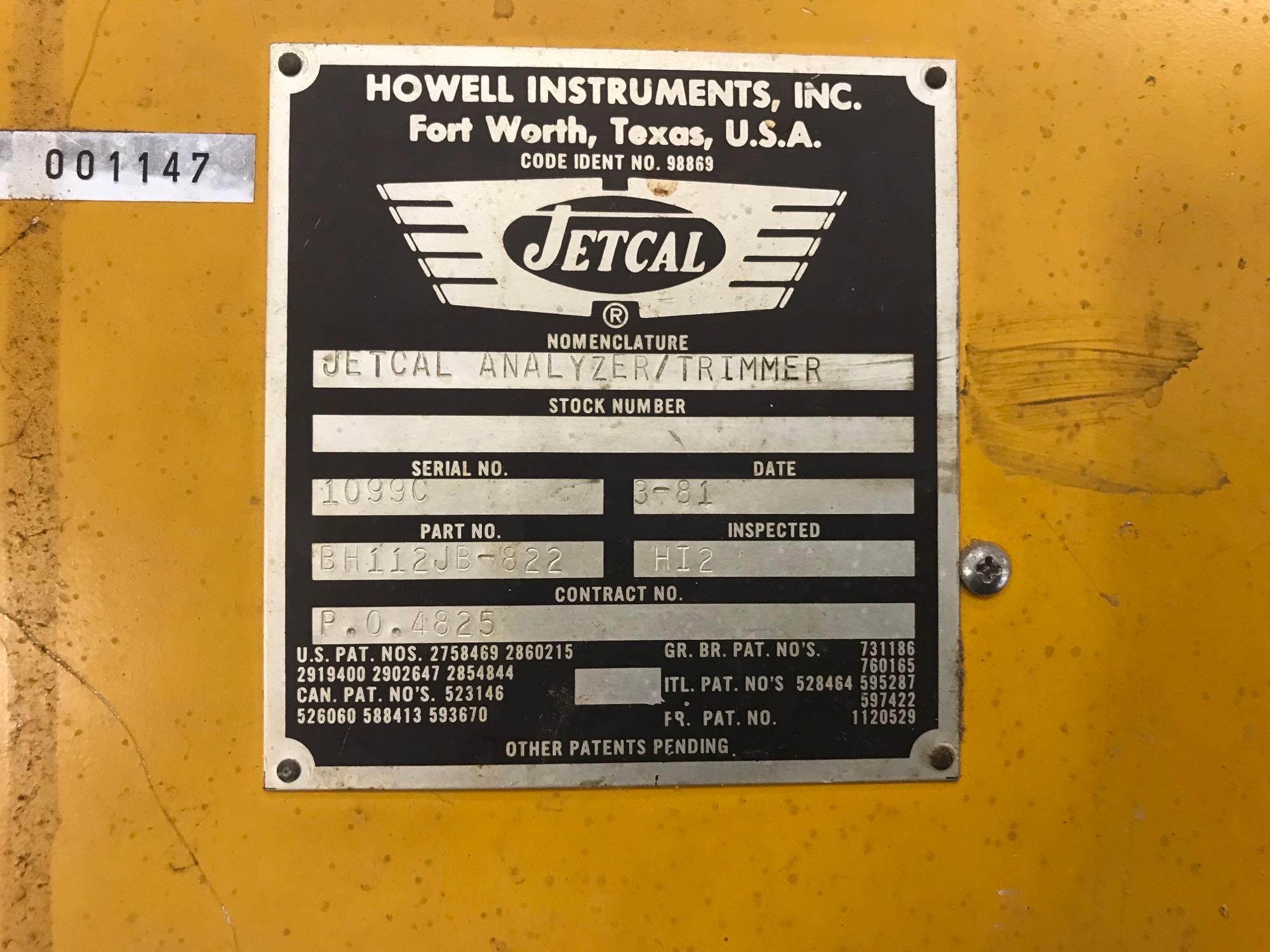 HOWELL INSTRUMENTS BH112JB-822 JETCAL | Proxibid