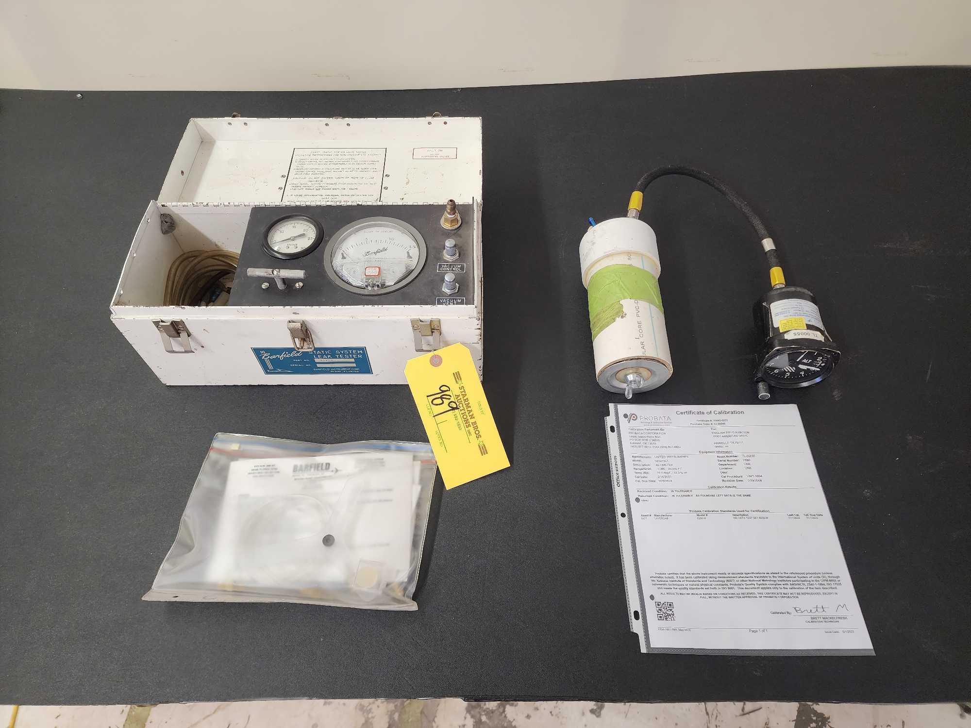 BARFIELD P/N 2397 F STATIC SYSTEM LEAK TEST & | Proxibid