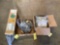 LOT OF OXYGEN BOTTLE, MASK & CONTAINERS