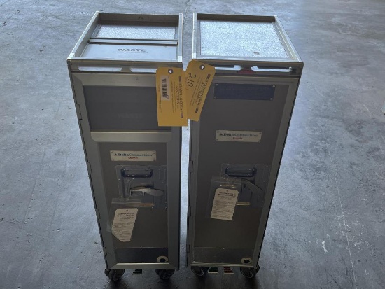 BEVERAGE & WASTE CARTS (1) CAH018-101, (1) CAH023-101