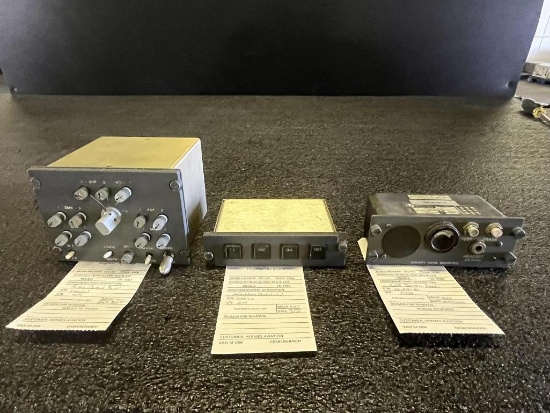 L3 CVR CONTROL UNIT (1) 93-A151-20, AVTECH INTERPHONE CONTROL UNIT (1) 5088-1-2, & AUDIO CONTROL