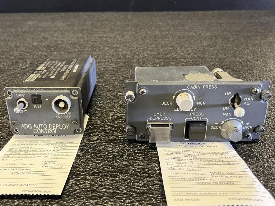 CABIN PRESSURE SELECTOR (1) 2119764-5 & ADG AUTO DEPLOY CONTROL (1) 82046-4