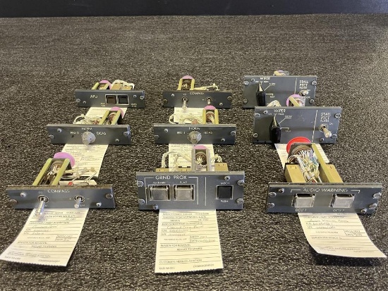 CONTROL PANELS (1) 601R51518-1, (1) 601R51518-5, (1) 601R51159-1, (1) 601R51754-1, (1) 601R51586-7,