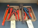 BOXES OF PIPE WRENCHES