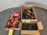 BOXES OF CORDLESS TOOLS & CHARGERS