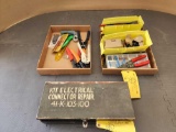 BOXES OF TERMINAL & CABLE CRIMPING TOOLS & TOOL KIT