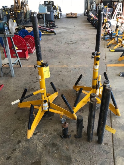 MEYERS 36", 3 TON AIRCRAFT JACKS WITH 25, 31 & 52 INCH TUBES & LEG EXTENDERS (JACK BUT NEED FLUID)