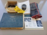 (LOT) ASTON MARTIN DB4 ORIGINAL PARTS BOOK, TOOL KIT & MISC