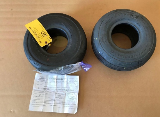 GOODYEAR 15X6.00-6 TIRES (1 IS A RECAP WITH 8130)