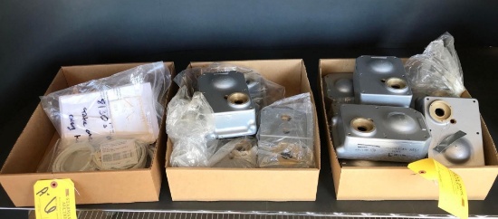 BOXES OF N.O.S. LEARJET STEERING ACTUATOR HOUSINGS & SQUAT SWITCH KITS