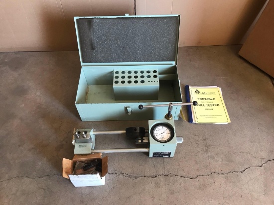 ATI AT520CT PORTABLE SWAGED TERMINAL PULL TESTER KIT. 1/16 TO 1/4 CAPACITY. MANUFACTURED IN 2000