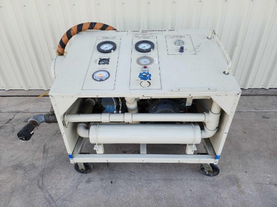 TRONAIR CABIN PRESSURIZATION CART. 10 HP, 3 PHASE MOTOR, 1 - 12 PSI, 0-200 ACFM. LAST OPERATED IN