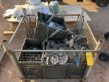 2 WIRE BASKETS OF CARGO & RATCHET STRAPS. BASKET ARE 49