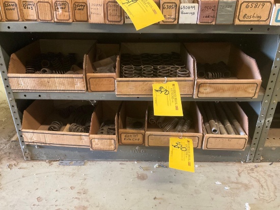 SHELVES OF CONTINENTAL VALVE SPRINGS, PUSHROD TUBES & INV (DOES NOT INCLUDE SHELVING)
