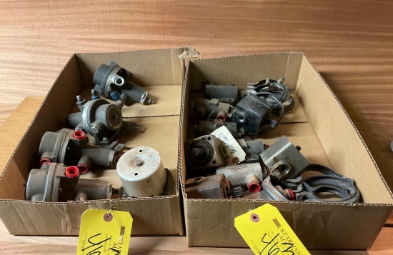 BOXES OF TURBO CHARGER CONTROLLERS & OIL PUMPS