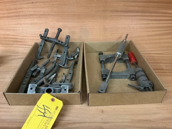 BOXES OF GEAR PULLERS & BEARING SPLITTER