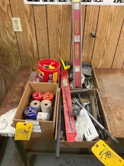BOXES OF SAFETY WIRE, CAP PLUGS & MISC TOOLS