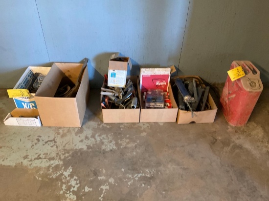 CHAIN HOIST, GREASE GUNS, GREASE, GAS CAN & SEALANT GUNS
