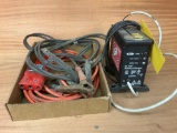 GILL 24 VOLT BATTERY CHARGER (POWERS ON) & JUMPER CABLES
