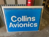 COLLINS AVIONICS PLASTIC SIGN 51