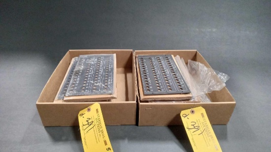 BOXES OF N.O.S. PIPER LIGHTED SWITCH PANELS 80950-3 (10 TOTAL)