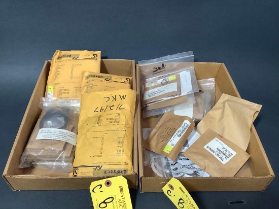 BOXES OF CESSNA STRUT SEAL KITS, TWIN COMMANDER SEAL KIT & NEW WHEEL/BRAKE EXPENDABLES