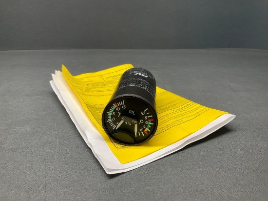 BELL 212 OIL TEMP & PRESSURE INDICATOR 212-070-116-9 ALT# 124.045 (REPAIRED)